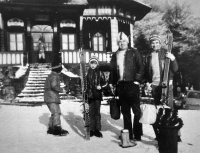 Alan Kubica with his father and younger brother Jan in Beskydy