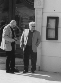 Jaroslav Veis on the left with Petr Pithart