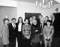 Petr Pithart and other politicians with Taiwanese trade mission in Prague, about 2005