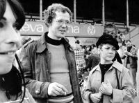 Jaroslav Veis with Alžbieta Šerberová at the Chuchle racecourse, 1970s