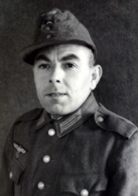 Witness's uncle František Cír, who died in a Soviet POW camp, in Wehrmacht uniform