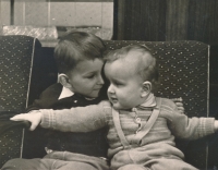With his younger brother Josef, ca 1961