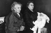 Brother Josef's christening, 1972, grandmother Anna Judytková, née Horáková, left