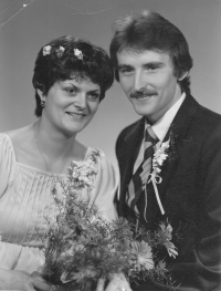 Wedding photo of Zdeňka Dušková, 1984