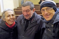 Anna Fassatiová, Jiří Hřebíček, a long-time supporter of the Benešov Museum of Art, and her husband Tomáš Fassati (right), 1991

