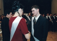 Son Jiří at the graduation ball, 2003