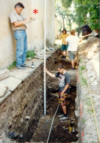 Jaroslav Špaček, excavations at the Vrábská Chapel in Stará Boleslav, 2005