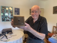 Milan Uhlíř with primitive crystalradio