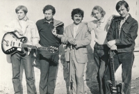 With the band Barclay - end of the 1970s - Jiri Hanke on the far right