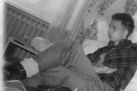 During a concert in Zhořelec, Poland, with Šanov 1, 1987/1988