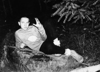 Young punk Pavel Báča, 80s