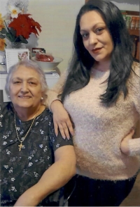 With daughter Jaruška