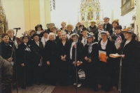 Růžena Haidlová (front row, second from right) with the choir Matylda a Tylda, performance at St. Anthony's Church in Liberec, 2019