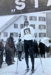 Stanislav Buchta at the start in Nové Město na Moravě in the Ski Hotel area