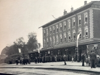 Railway station Jihlava-town between 1922-1925