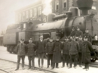 Josef Bartík senior in the middle, Jihlava-town between 1922-1925