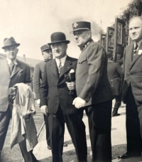 Josef Bartík senior, father of the witness, Celebration of 100 years of the railway Jihlava - Pelhřimov, 26 May 1938
