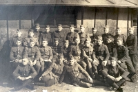 Military service, father sitting in the second row first from the left, 1923