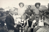 Bartík family at an assembly, 1940s