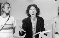 Opening of an unofficial event - exhibition in Mušov, 1979