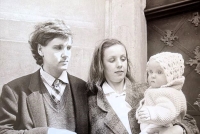 Lenka Demartini with her husband Pavel Reisenauer and daughter Sofia (b. 1986)