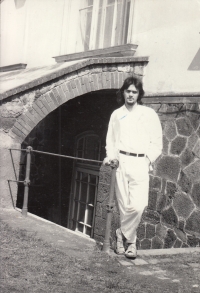 As an orderly in the Karlovy Vary hospital, 1975