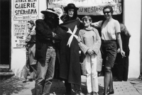With friends in Slavonice (Luděk Marks, Martin Machovec, Julie Nováková and Lenka Demartini, 1980s)