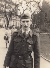 Zdeněk Kolařík at the military service, 1963, Domažlice