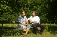 Milan Hluchý (left) with the founder of Austrian organic farming W. Hartl in Vienna