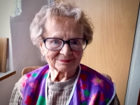 Marie Strnadová during the filming in 2025