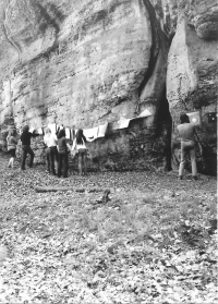 Exhibition in the natural monument Peklo near Česká Lípa, Luboš Plný did not participate, he was at the military service , 1983
