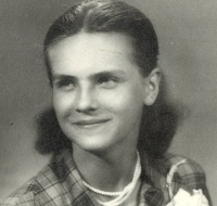 Růžena Hajnová (Nováková) in her girlhood