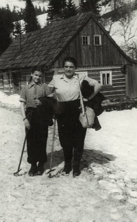 Růžena Hajnová with her mother