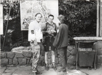 Pavel Báča (centre) with Petr Růžička (left), 1987/1988