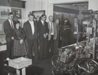 Aš Museum, opening of the textile exposition with the participation of the town representatives, 1985