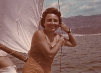 On holiday on the Adriatic in 1955
