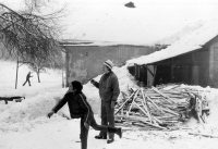 With mountaineer Milan Slaměnik, Rabštejn, mid-1970s