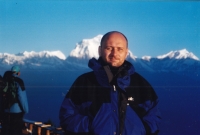 Petr Strnadel's friend Ctibor Navrátil - dissident before 1989, Nepal, 2004