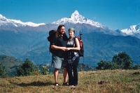 Petr Strnadel with his second wife Lenka, Nepal, 2004