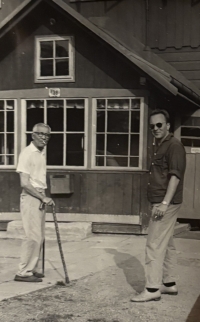 Jiří Petz with father-in-law, 1964