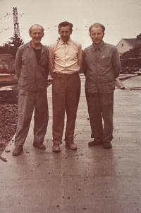 Úvaly, period of normalization, Jiří Loskot on the right