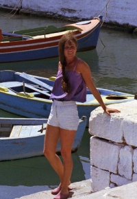 Václava Císařovská in Greece, 1985