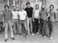 Karel Lang (marked with an asterisk), EX-blues Vinoř, 1989