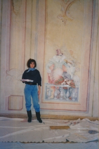 Václava Císařovská, painting, Prague Castle, room V. Havel, 1992