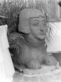 Photographs from Renata Bretová's exhibition and happening in Malechov, 20 August 1983