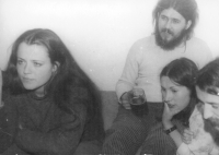 Photographs from Renata Bretová's exhibition and happening in Malechov, 20 August 1983