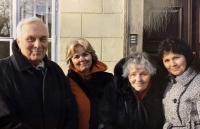 Jiří Petz with his wife Květa Petzová and daughters Štěpánka Polcarová and Martina Chmelová, golden wedding, 2007