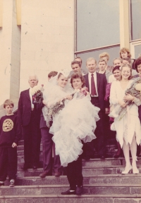 Newlyweds Viktoria and Evgeny Vrublevsky, Kiev, 1990