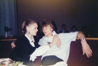 The witness Viktoria Gachenko with her future husband Yevgeny Vrublevsky at the graduation ball at the Kiev Choreographic School, Kiev, 1990