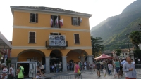 The municipal library building in the Italian village of Premossello, which served as a school during World War II and where Karel Škarka's father stayed